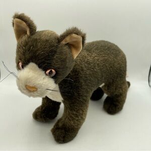 TY Classic MYSTERY the Cat Realistic Standing Brown 13" Stuffed Animal Toy 1999